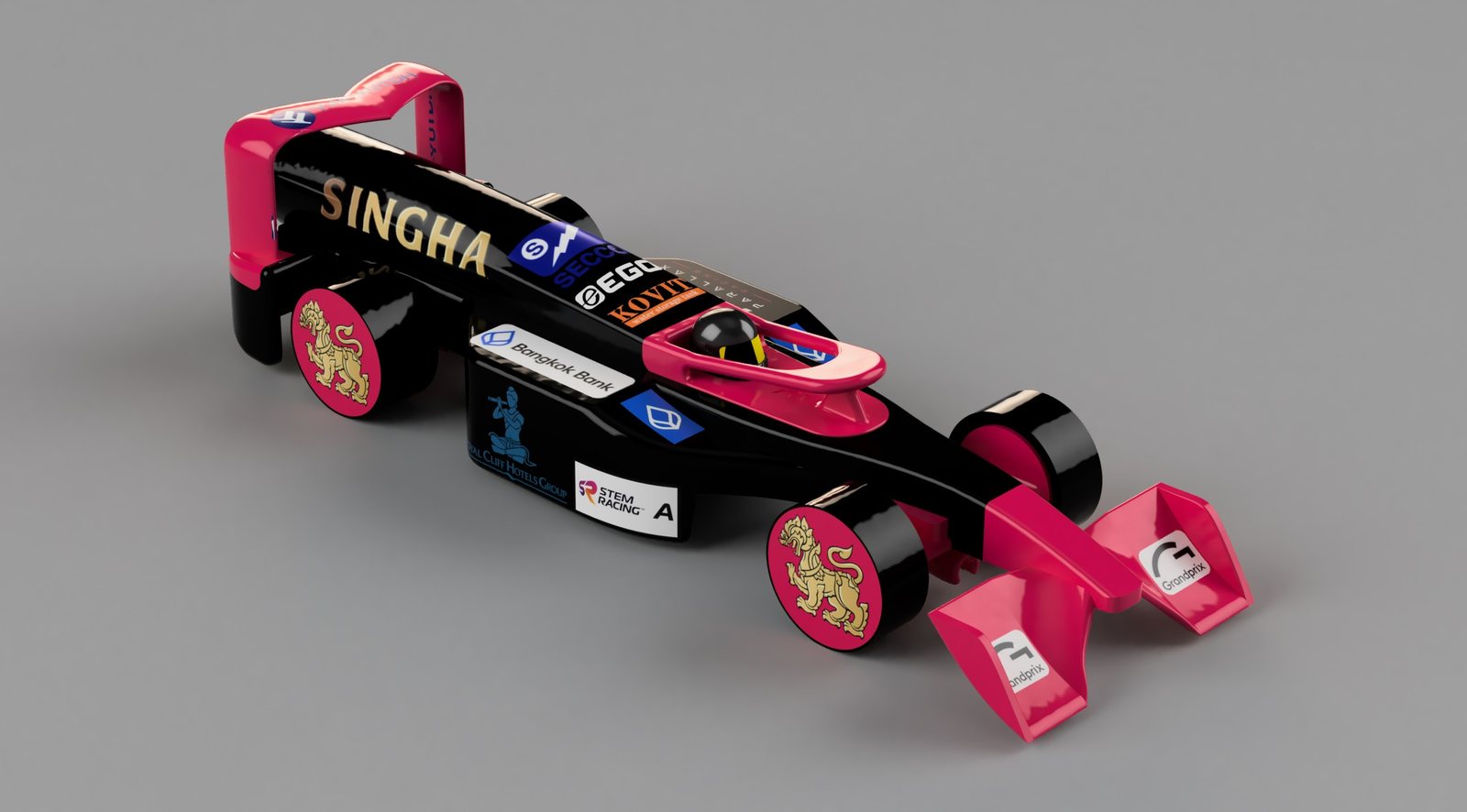 Race livery, three-quarter rear view