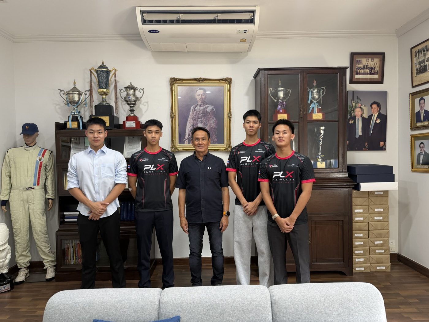 Parallax Racing team members with hosts at the Royal Automobile Association of Thailand